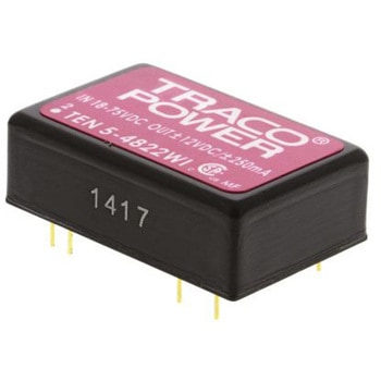 TRACOPOWER DC-DCコンバータ Vout：±12V dc 18 → 75 V dc， 6W， TEN 5-4822WI TRACO POWER