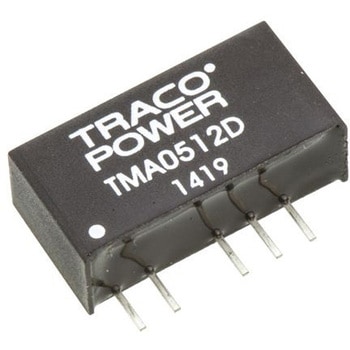 TRACOPOWER DC-DCコンバータ Vout：±12V dc 4.5 → 5.5 V dc， 1W， TMA 0512D TRACO POWER
