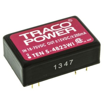 TRACOPOWER DC-DCコンバータ Vout：±15V dc 18 → 75 V dc， 6W， TEN 5-4823WI TRACO POWER