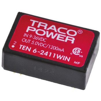 TRACOPOWER DC-DCコンバータ Vout：5V dc 9 → 36 V dc， 6W， TEN 6-2411WIN TRACO POWER