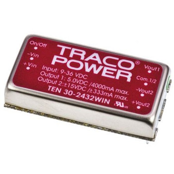 TRACOPOWER DC-DCコンバータ Vout：5V dc 9 → 36 V dc， 30W， TEN 30-2432WIN TRACO POWER