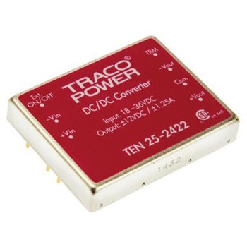 TRACOPOWER DC-DCコンバータ Vout：±12V dc 18 → 36 V dc， 25W， TEN 25-2422 TRACO POWER