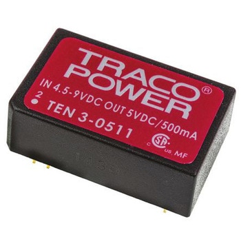 TRACOPOWER DC-DCコンバータ Vout：5V dc 4.5 → 9 V dc， 3W， TEN 3-0511 TRACO POWER