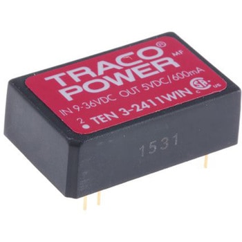 TRACOPOWER DC-DCコンバータ Vout：5V dc 9 → 36 V dc， 3W， TEN 3-2411WIN TRACO POWER
