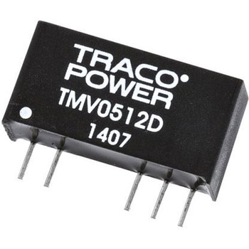 TRACOPOWER DC-DCコンバータ Vout：±12V dc 4.5 → 5.5 V dc， 1W， TMV 0512D TRACO POWER