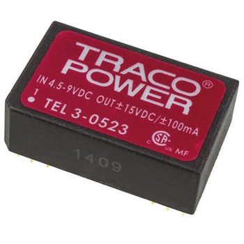 TRACOPOWER DC-DCコンバータ Vout：±15V dc 4.5 → 9 V dc， 3W， TEL 3-0523 - TRACO POWER