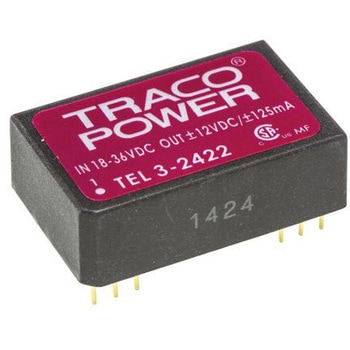 TRACOPOWER DC-DCコンバータ Vout：±12V dc 18 → 36 V dc， 3W， TEL 3-2422 - TRACO POWER