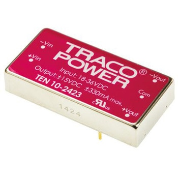 TRACOPOWER DC-DCコンバータ Vout：±15V dc 18 → 36 V dc， 10W， TEN 10-2423 TRACO POWER