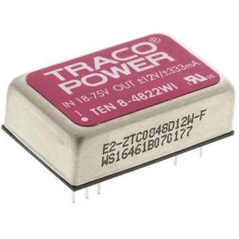 TRACOPOWER DC-DCコンバータ Vout：±12V dc 18 → 75 V dc， 8W， TEN 8-4822WI TRACO POWER