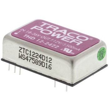 TRACOPOWER DC-DCコンバータ Vout：±12V dc 18 → 36 V dc， 12W， THD 12-2422 TRACO POWER