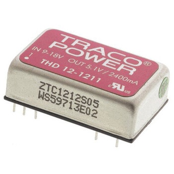 TRACOPOWER DC-DCコンバータ Vout：5V dc 9 → 18 V dc， 12W， THD 12-1211 TRACO POWER