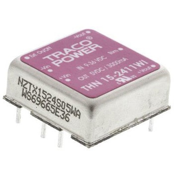 TRACOPOWER DC-DCコンバータ Vout：5V dc 9 → 36 V dc， 15W， THN 15-2411WI TRACO POWER