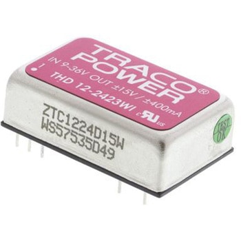 TRACOPOWER DC-DCコンバータ Vout：±15V dc 9 → 36 V dc， 12W， THD 12-2423WI TRACO POWER