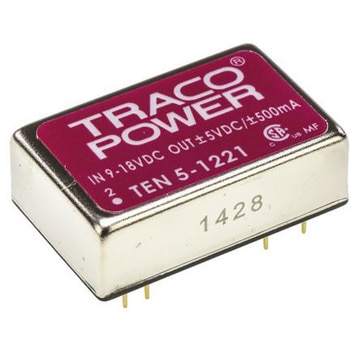 TRACOPOWER DC-DCコンバータ Vout：±5V dc 9 → 18 V dc， 6W， TEN 5-1221 TRACO POWER