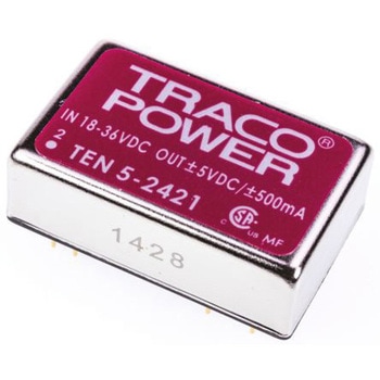 TRACOPOWER DC-DCコンバータ Vout：±5V dc 18 → 36 V dc， 6W， TEN 5-2421 TRACO POWER