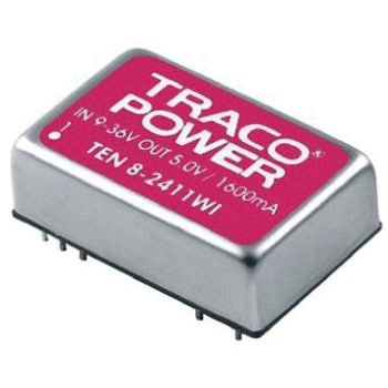 TRACOPOWER DC-DCコンバータ Vout：±5V dc 18 → 75 V dc， 8W， TEN 8-4821WI TRACO POWER