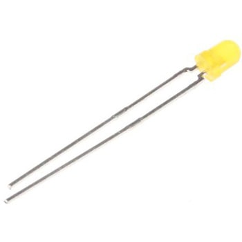 Vishay LED， 黄， スルーホール実装， 3 mm 砲弾型 (T-1)， TLHY4400 VISHAY