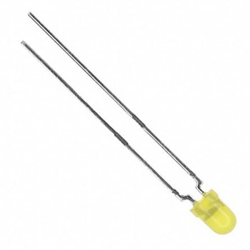 Vishay LED， 黄， スルーホール実装， 3 mm 砲弾型 (T-1)， TLHY4405 VISHAY