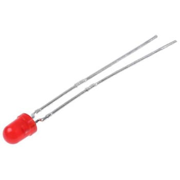 Vishay LED， 赤， スルーホール実装， 3 mm 砲弾型 (T-1)， TLLR4400 VISHAY