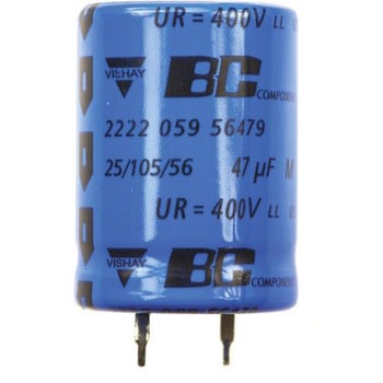 Vishay コンデンサ 47μF， ，400V dc， MAL205956479E3 VISHAY