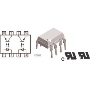 Vishay フォトカプラ， スルーホール実装 チャンネル数：2， トランジスタ出力， MCT62H VISHAY