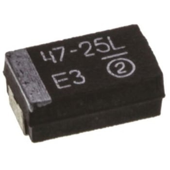 Vishay タンタルコンデンサ，47μF，25V dc，7343-31，TR3D476K025C0150 VISHAY