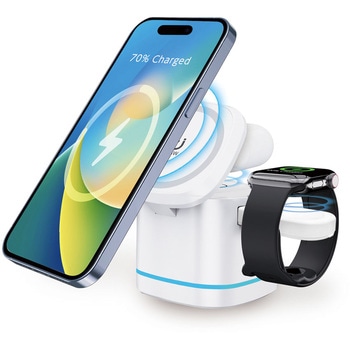 3in1マグネット付きワイヤレス充電器 エアージェイ