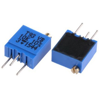 Vishay 半固定抵抗器(トリマポテンショメータ) 10kΩ スルーホール 21回転(電気的)、23回転(機械的)回転型 T93YB103KT20 VISHAY