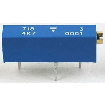 Vishay 半固定抵抗器(トリマポテンショメータ) 500Ω スルーホール 15回転型 T18501KT10 VISHAY