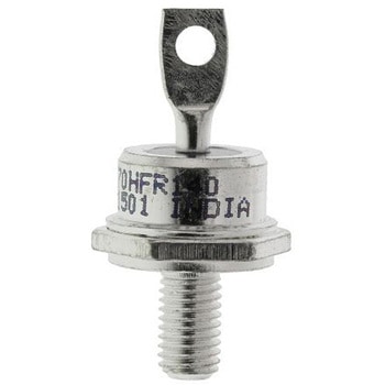 Vishay 回復整流器 整流ダイオード， スタッドアノード， 70A， 1400V ねじ取り付け， 2-Pin DO-5 シリコンジャンクション 1.46V VISHAY