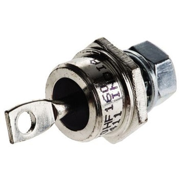 Vishay 回復整流器 整流ダイオード， スタッドカソード， 70A， 1600V ねじ取り付け， 2-Pin DO-5 シリコンジャンクション 1.46V VISHAY
