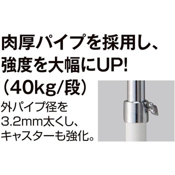 陳列用ハンガー什器 重量用2段ハンガーラック 幅90cmタイプ ストア・エキスプレス