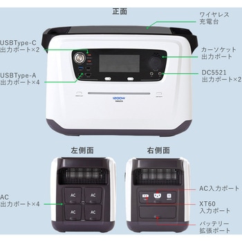 ELEIN ポータブル電源 リン酸鉄リチウムイオン電池 YAMAZEN(山善) 非常