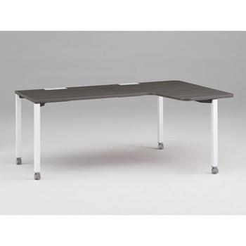 JP-8276KRWC-WR アクトリンク パーソナルテーブル 90度オペレーション レセプションタイプ 右凸 キャスター脚<配送時組立サービス付> イトーキ 81801906