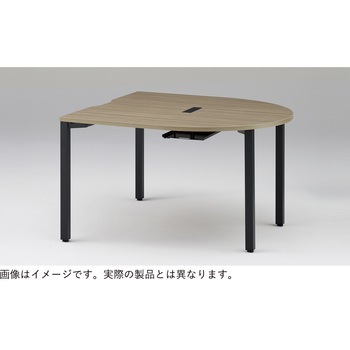 アクトリンク ミーティングテーブル 片アール型 配線キャップなし アジャスター脚 W1200<配送時組立サービス付> イトーキ