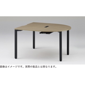 アクトリンク ミーティングテーブル 片アール型 配線キャップなし キャスター脚 W1200<配送時組立サービス付> イトーキ