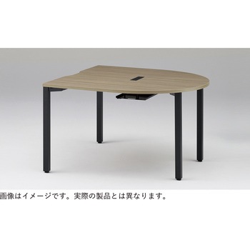 アクトリンク ミーティングテーブル 片アール型 配線キャップなし キャスター脚 W1400<配送時組立サービス付> イトーキ
