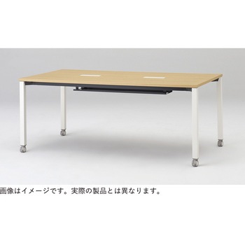 アクトリンク ミーティングテーブル 角型 配線キャップ付 キャスター脚 W1800<配送時組立サービス付> イトーキ