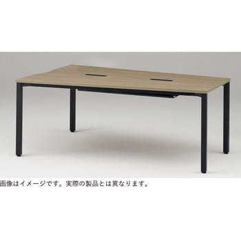アクトリンク ミーティングテーブル 台形型 配線キャップ付 キャスター脚 W2400<配送時組立サービス付> イトーキ