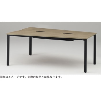 アクトリンク ミーティングテーブル 台形型 配線キャップ付 キャスター脚 W2400<配送時組立サービス付> イトーキ