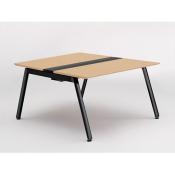 アフィーノ ワークベンチ 両面タイプ 単独型 アルミ塗装脚 W1200×D1400<配送時組立サービス付> イトーキ