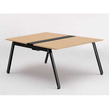 アフィーノ ワークベンチ 両面タイプ 単独型 アルミ塗装脚 W1200×D1600<配送時組立サービス付> イトーキ