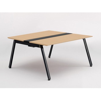 アフィーノ ワークベンチ 両面タイプ 単独型 アルミ塗装脚 W1400×D1400<配送時組立サービス付> イトーキ