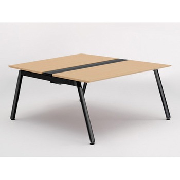 アフィーノ ワークベンチ 両面タイプ 単独型 アルミ塗装脚 W1400×D1600<配送時組立サービス付> イトーキ