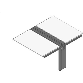 アフィーノ ワークベンチ 両面タイプ 連増セット アルミ塗装脚 W1200×D1400<配送時組立サービス付> イトーキ