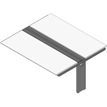 アフィーノ ワークベンチ 両面タイプ 連増セット アルミ塗装脚 W1800×D1400<配送時組立サービス付> イトーキ