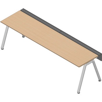 アフィーノ ワークベンチ 片面タイプ 単独型 アルミミラー脚 W2800×D700<配送時組立サービス付> イトーキ