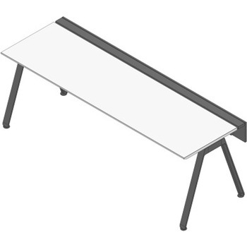 アフィーノ ワークベンチ 片面タイプ 単独型 アルミ塗装脚 W2400×D700<配送時組立サービス付> - イトーキ