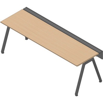 アフィーノ ワークベンチ 片面タイプ 単独型 アルミ塗装脚 W2400×D700<配送時組立サービス付> - イトーキ