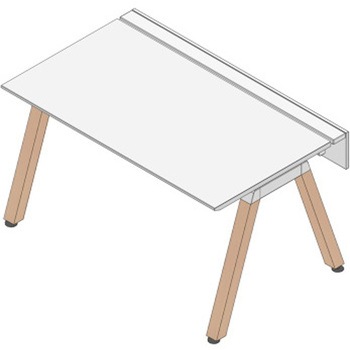 アフィーノ ワークベンチ 片面タイプ 単独型 木製脚 W1500×D800<配送時組立サービス付> イトーキ